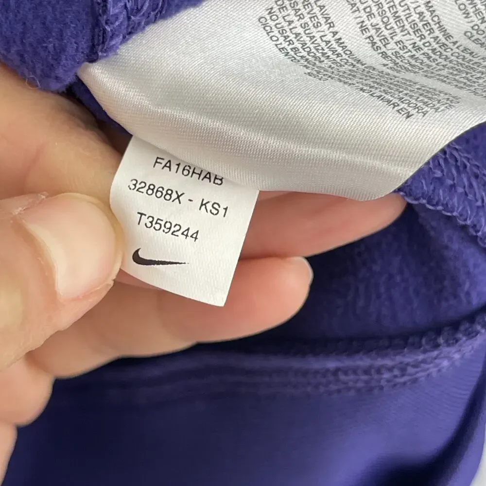 Nike Kansas State Wildcats Hoodie Mens Large Purple Therma Fit‎ Circuit Pullover